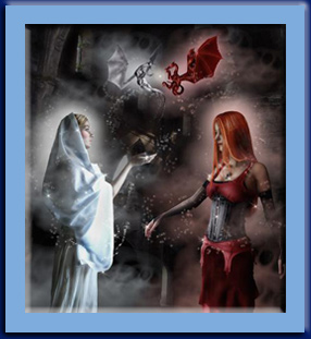 Witches casting Good & Evil Spells